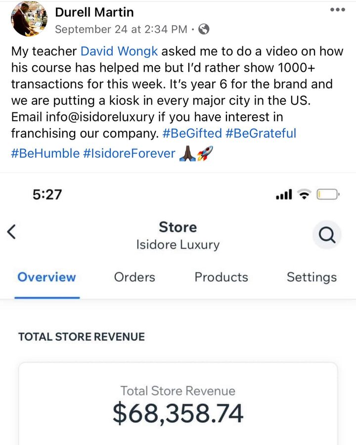 Student result screenshot
